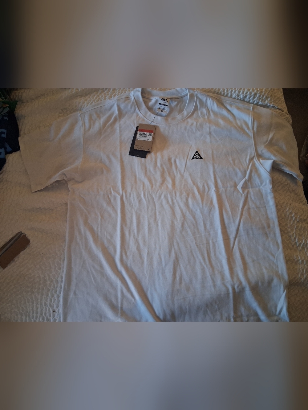 Nike ACG White Short Sleeve Tee with Black Triangle Logo